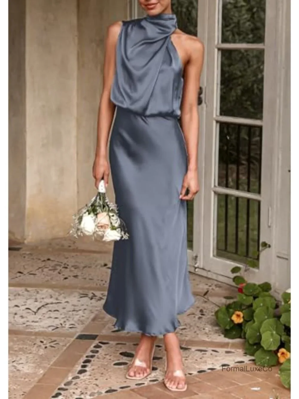 N/A satin maxi